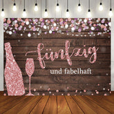 Fünfzig Und Fabelhaft Rosa Buch Geburtstag Hintergrund