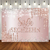 Rose Gold Bokeh Süß Sechzehn Geburtstag Hintergrund
