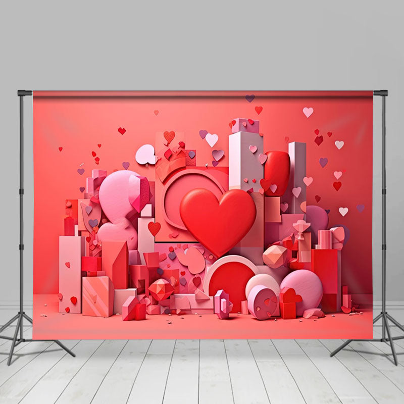 Aperturee - Rote Bausteine Herz Valentinstag Hintergrund