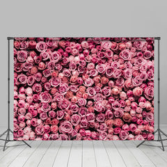Aperturee - Dichte rosa Blumen Foto Valentinstag Hintergrund
