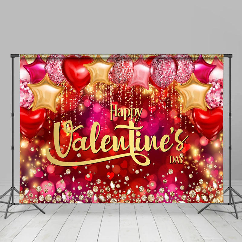 Aperturee - Ballons Diamond Bokeh Happy Valentinstag Hintergrund