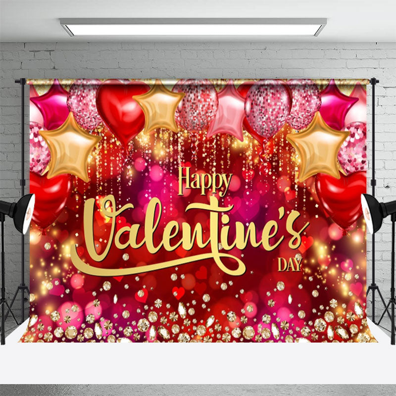 Aperturee - Ballons Diamond Bokeh Happy Valentinstag Hintergrund