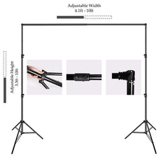 Aperturee - 10X10FT verstellbarer Fotohintergrundständer aus Metall