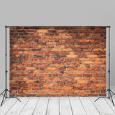 Aperturee – Fotostudio Hintergrund mit antiker roter Ziegelwandstruktur
