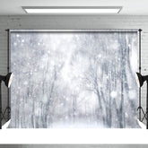 Aperturee - Wunderschöner schwarz weißer Schneewald Winterhintergrund