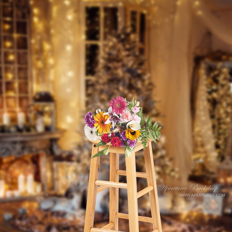 Aperturee - Schöne Weihnachtsbaum Kerzen Hintergrund