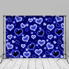 Aperturee - Blauer Bokeh Herz Valentinstag Portrait Hintergrund