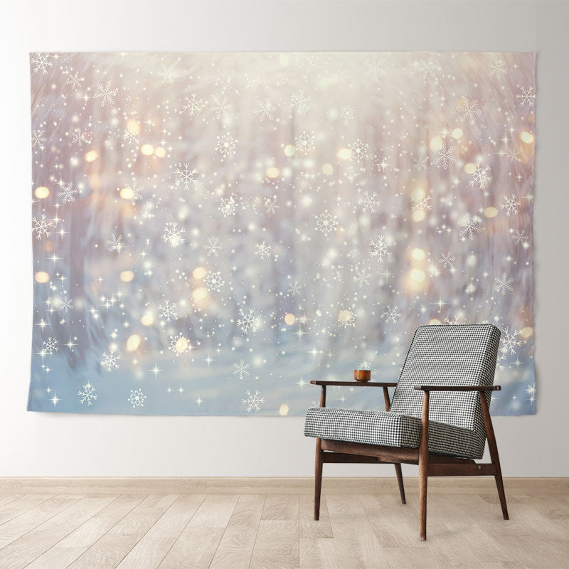 Aperturee - Helle Schneeflocken Bokeh Licht Winterszenen Hintergrund