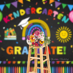 Aperturee - Bunter Ballon Kreide Kindergarten Absolventen Fotohintergrund