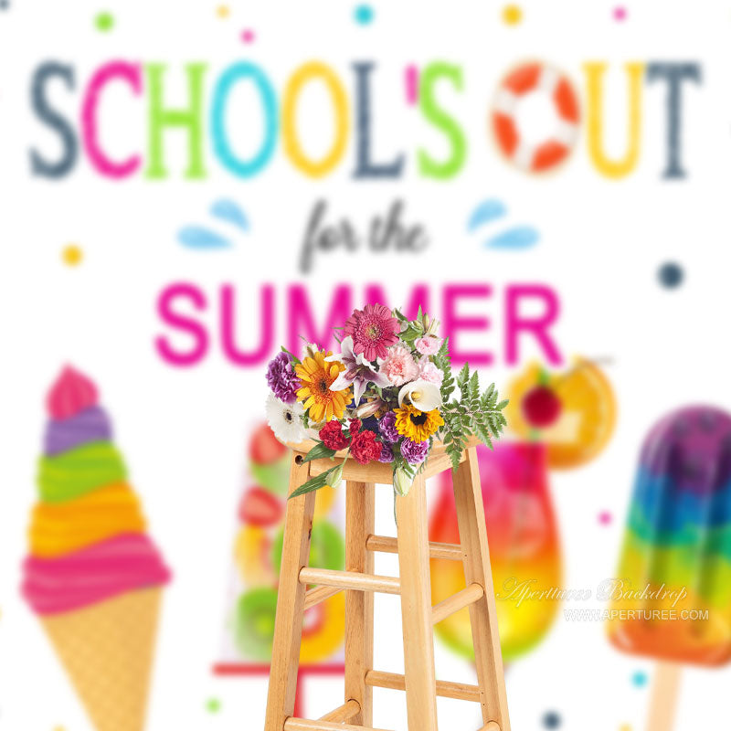 Aperturee - Bunte Eisschulen im Sommer Fotohintergrund
