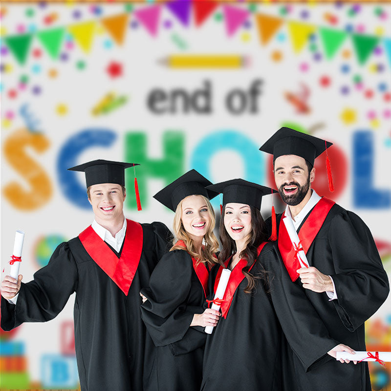 Aperturee - Bunte Elemente Ende der Schulparty Fotohintergrund