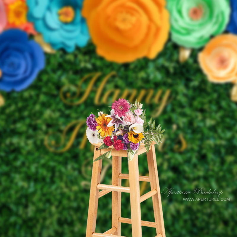 Aperturee - Bunte Blumenblätter Wand Muttertag Hintergrund Diy