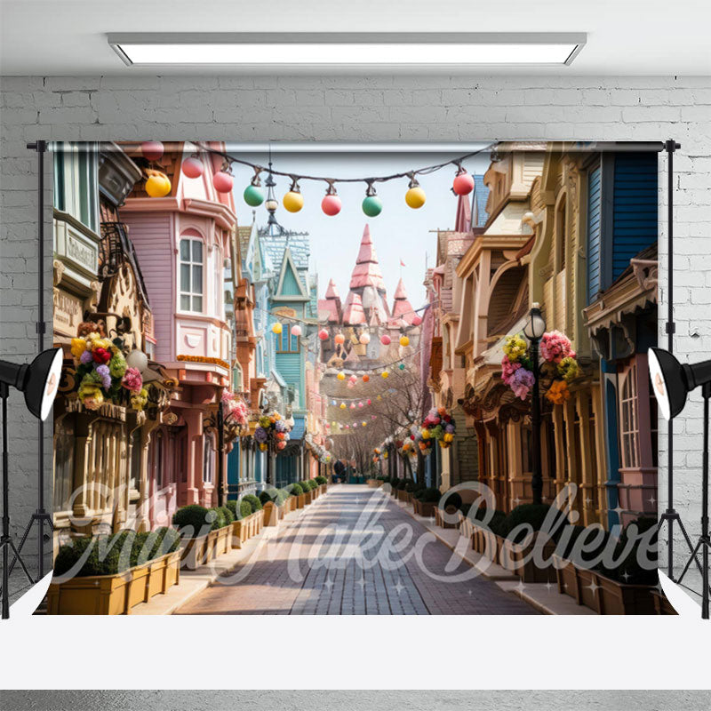 Aperturee - Farbenfrohe Haus Blumenlicht Straßen Osterkulisse