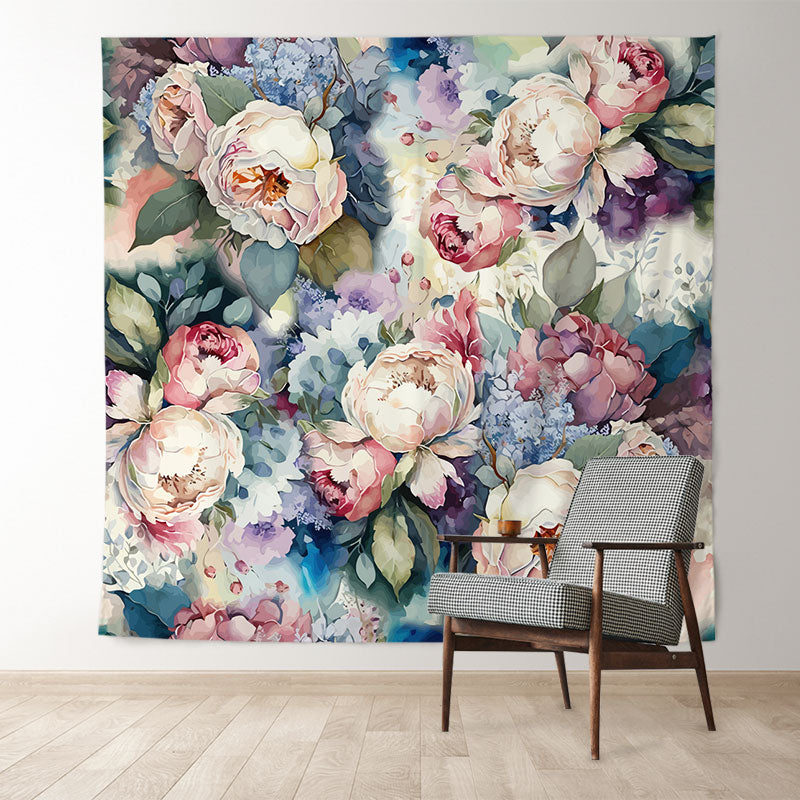 Aperturee - Bunte Ölgemälde Blumen Kunst Fotokulisse