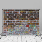 Aperturee - Bunte Pigment Vintage Backsteinmauer Foto Hintergrund