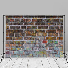 Aperturee - Bunte Pigment Vintage Backsteinmauer Foto Hintergrund