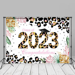Aperturee - Herzlichen Glückwunsch zum Jahrgang 2023 Fotohintergrund mit Leopardenmuster