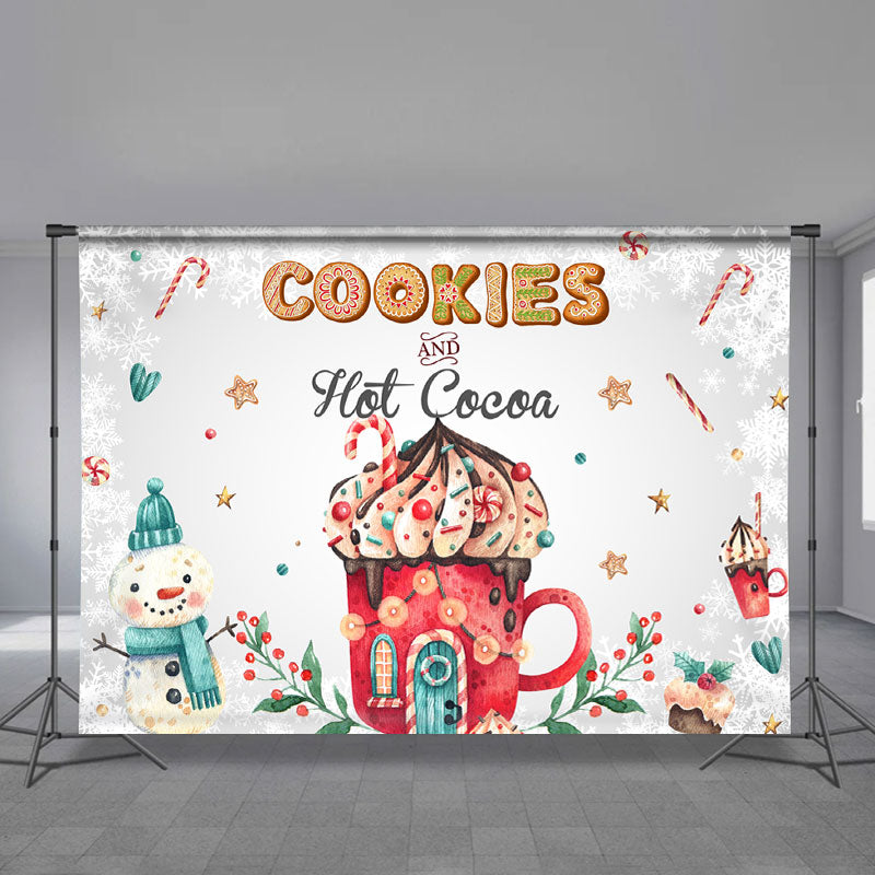 Aperturee - Cookies Hot Cocoa Red House Schneemann Weihnachtskulisse
