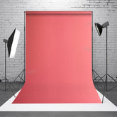 Aperturee - Korallenroter einfarbiger Fotostudio Hintergrund für Porträts
