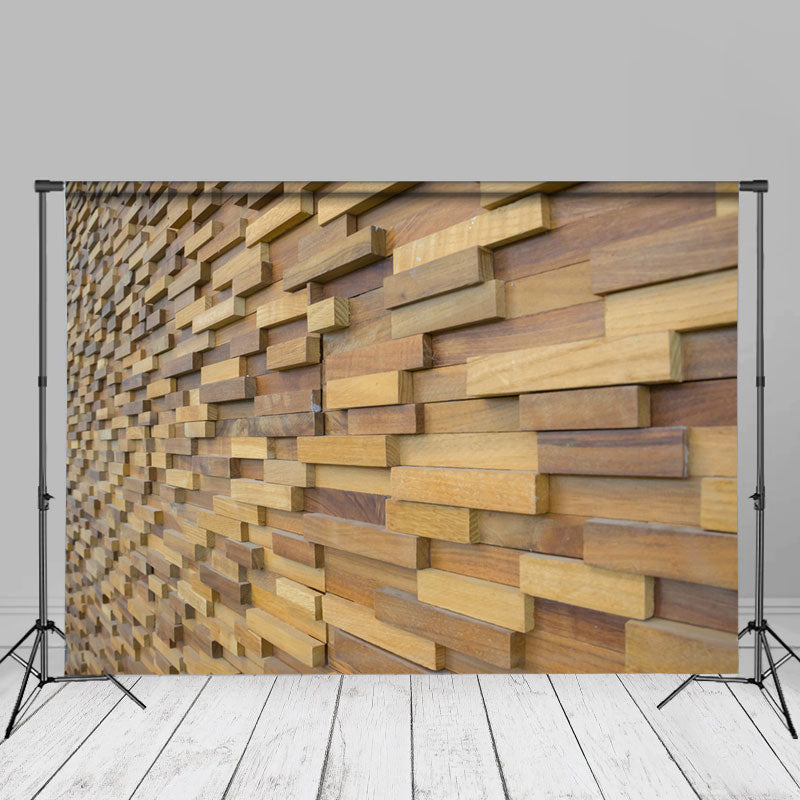 Aperturee - kreativer abstrakter geometrischer Holzwandhintergrund