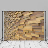Aperturee - kreativer abstrakter geometrischer Holzwandhintergrund