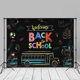 Aperturee - Zeichnungsbus Willkommen zurück in der Schule Fotohintergrund