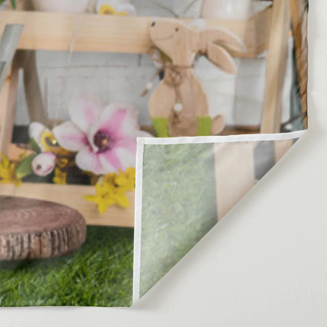 Aperturee - Blumenkaninchen Frühlings Ei Jäger Feiertagshintergrund