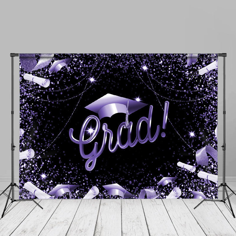 Aperturee - Glitzer Lila Schwarz Band Grad Fotoautomaten Hintergrund