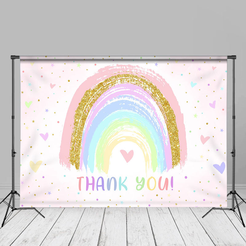 Aperturee - Glitzernde Regenbogenherzen als Dankeschön Hintergrund zum Muttertag