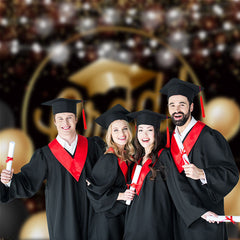 Aperturee - Gold Schwarz Glitzer Ballon Licht Grad Fotohintergrund