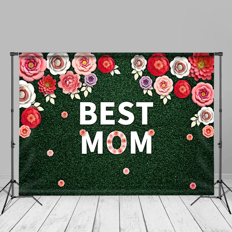 Aperturee - Grüne Wand 3D Blumenhintergrund für den besten Muttertag