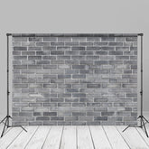 Aperturee – Grauer Backsteinmauer Textur Fotostudio Hintergrund