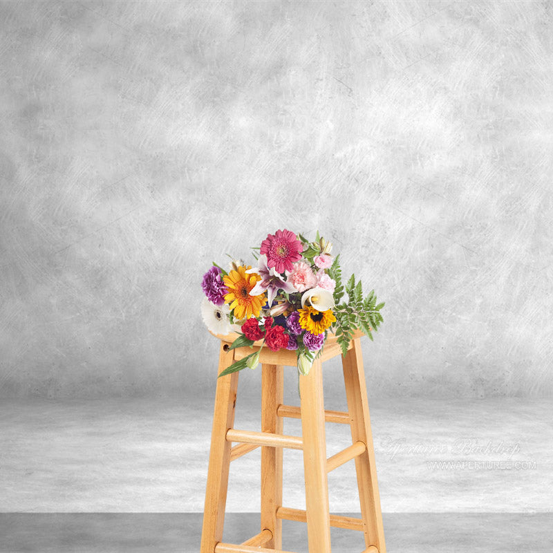 Aperturee - Grauer abgenutzter strukturierter Fotostudio Hintergrund