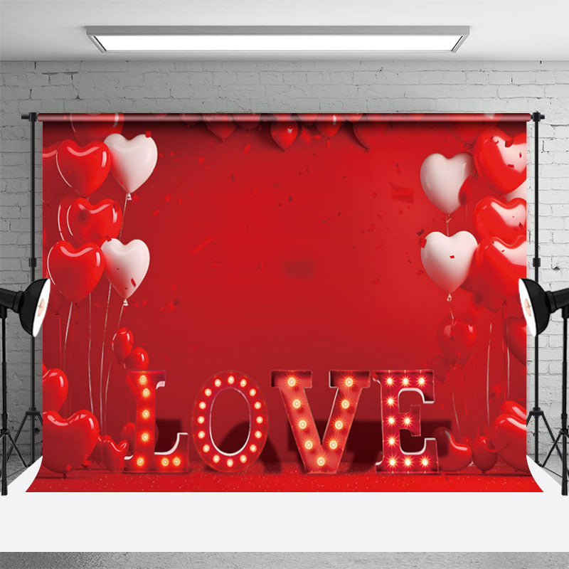 Aperturee - Rote Liebes Herz Ballons Valentinstag Hintergrund