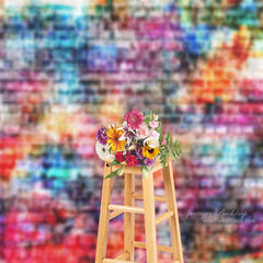 Aperturee – Mehrfarbiger Backsteinmauer Fotostudio Hintergrund