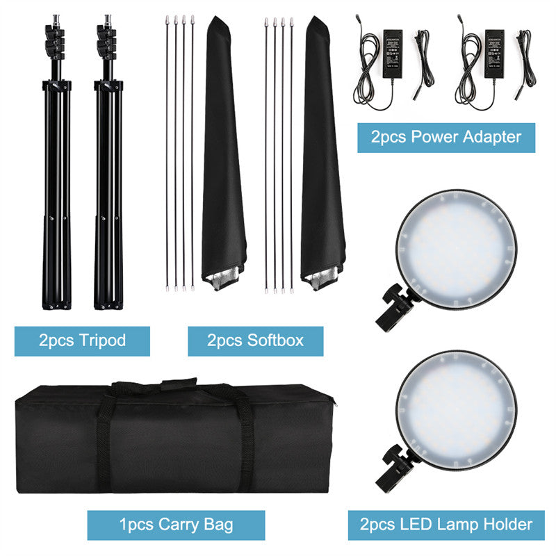 Aperturee - Fotografie Softbox Beleuchtungsständer Set für Fotostudio