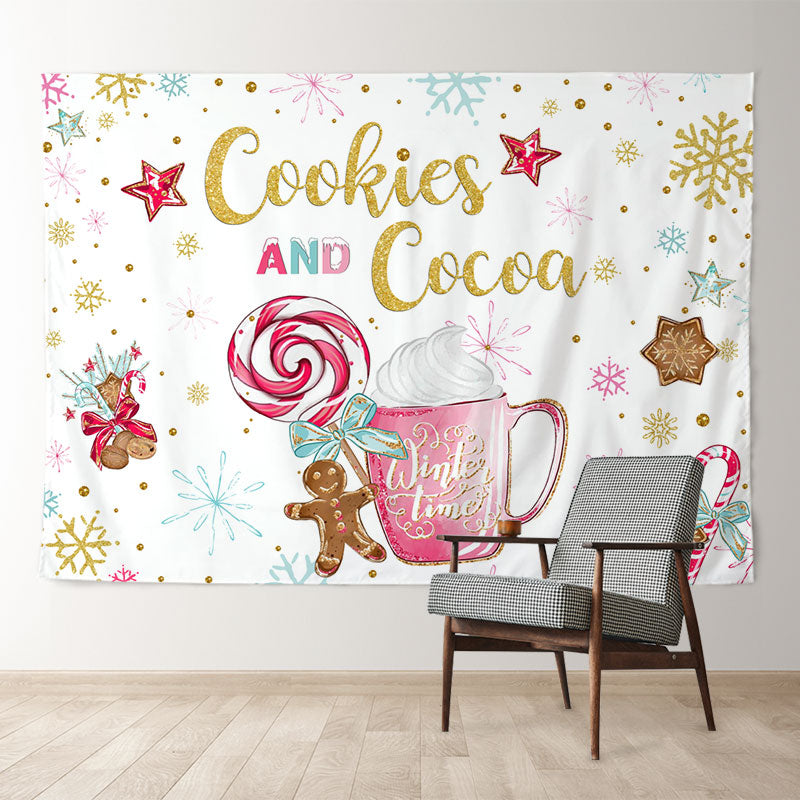 Aperturee - Pink Cup Cookies Kakao Ingwer Weihnachtskulisse