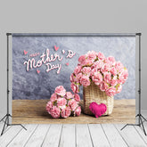 Aperturee - Rosa Blumen Holz Schreibtisch Muttertag Hintergrund für Foto
