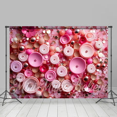 Rosa goldene Pailletten förmige Blumen, Kunsthintergrund