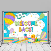 Aperturee - Regenbogen Feuerballon Willkommen zurück zur Schulkulisse
