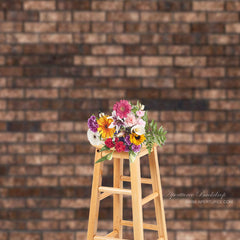 Aperturee – Retro Backsteinmauer Fotohintergrund Studio Foto Requisiten