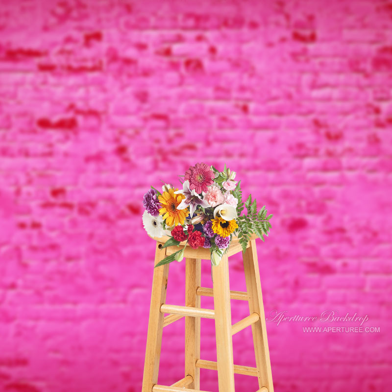 Aperturee - Rote Rose Backstein Hintergrund für Porträtfotografie