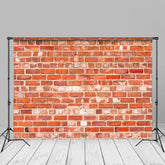 Aperturee - Rustikaler strukturierter Fotoshooting Hintergrund aus rotem Backstein
