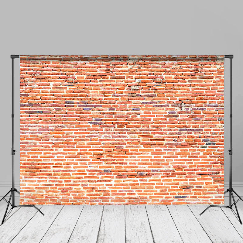 Aperturee – Rustikaler weicher roter Backsteinmauer Fotohintergrund für das Studio