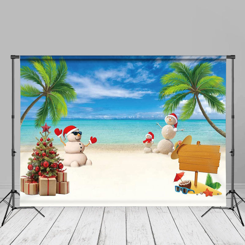 Aperturee - Sandy Coconut Blue Sky Weihnachten im Juli Hintergrund