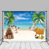 Aperturee - Sandy Coconut Blue Sky Weihnachten im Juli Hintergrund