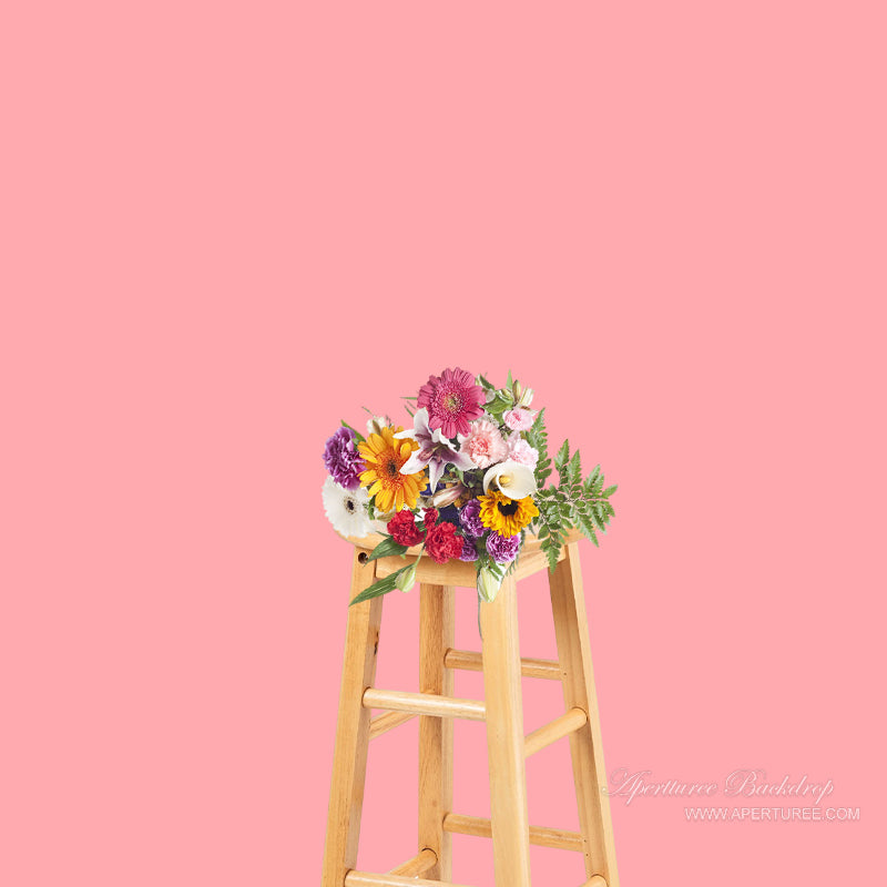 Aperturee – Einfacher rosa einfarbiger Fotoautomaten-Hintergrund für das Studio