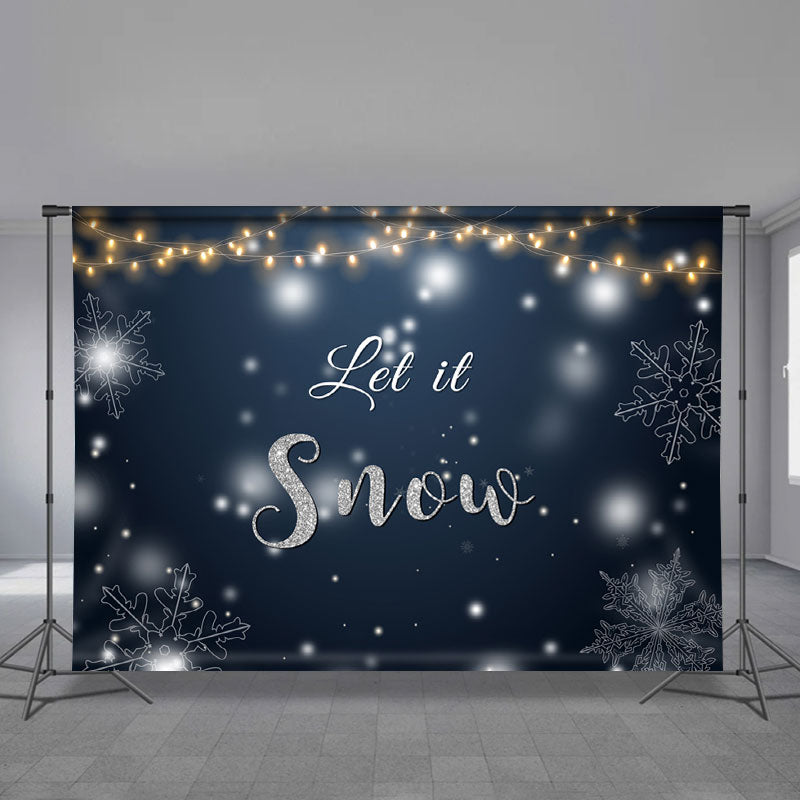 Aperturee - Let It Snow Glitter Night Winter Weihnachtshintergrund