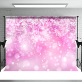 Aperturee - Schneeflocken Rosa Bokeh Weihnachts Fotoshooting Hintergrund