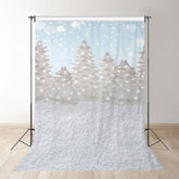 Aperturee - Schneeweißer Baum Winterszene Fotoshooting Hintergrund